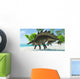Stegosaurus Dinosaurs Drinking from Wall Decal