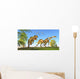 Yangchuanosaurus Chasing Two Massospondylus Wall Decal