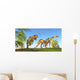 Yangchuanosaurus Chasing Two Massospondylus Wall Decal