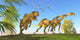 Yangchuanosaurus Chasing Two Massospondylus Wall Decal