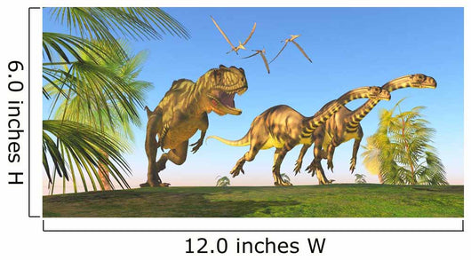 Yangchuanosaurus Chasing Two Massospondylus Wall Decal