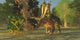 Pentaceratops Dinosaur Ambles among Wall Decal