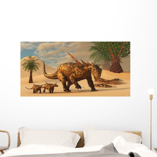 Sauropelta Mother Leads Her Wall Decal
