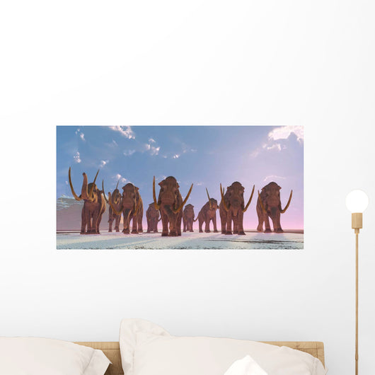 Herd Columbian Mammoths Migrate Wall Decal