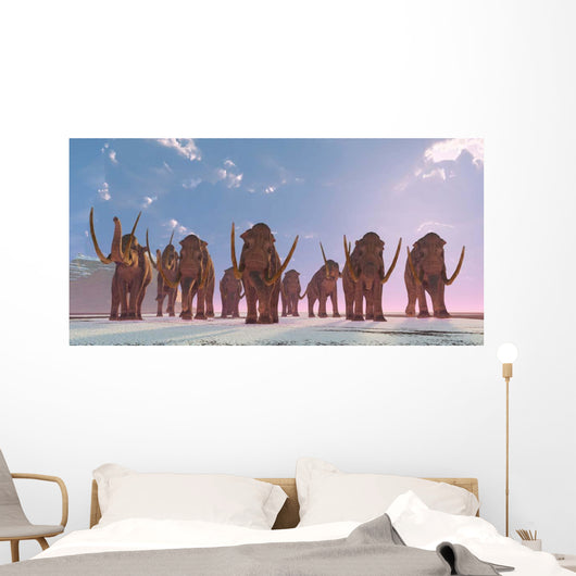 Herd Columbian Mammoths Migrate Wall Decal