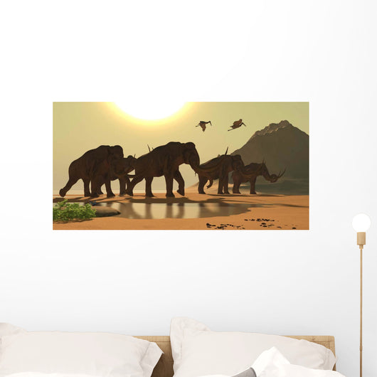 Jabiru Birds Fly past Wall Decal