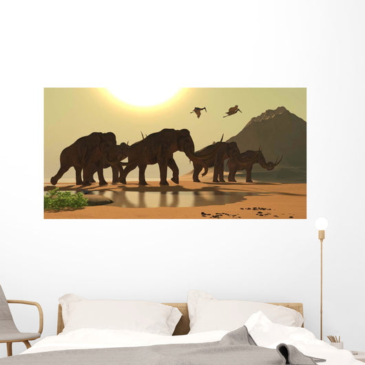 Jabiru Birds Fly past Wall Decal
