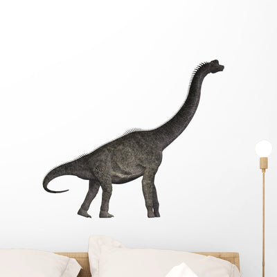 Brachiosaurus Dinosaur Wall Decal Design 3 shown on a wall