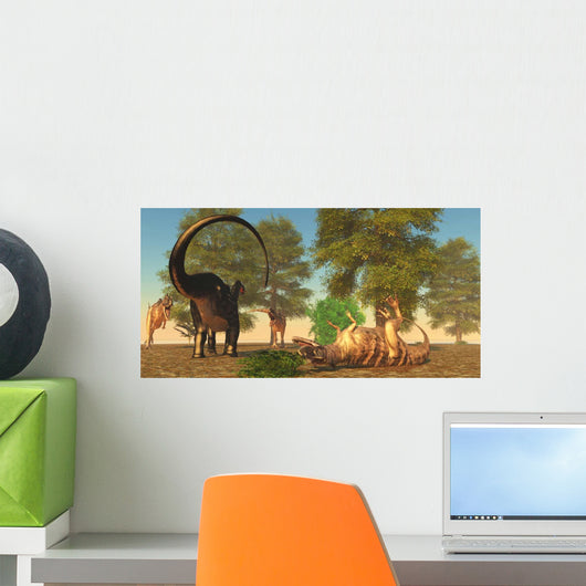 Confrontation between Apatosaurus and Wall Decal