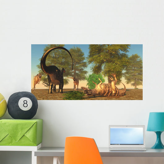 Confrontation between Apatosaurus and Wall Decal