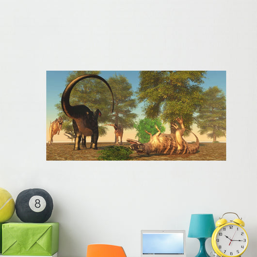 Confrontation between Apatosaurus and Wall Decal