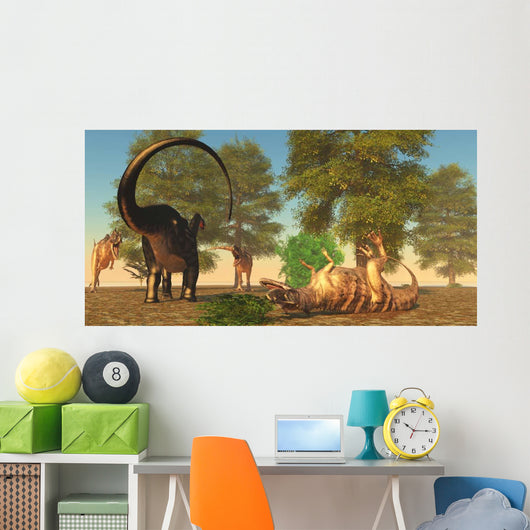 Confrontation between Apatosaurus and Wall Decal