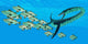 Elasmosaurus Hunts School Bocaccio Wall Decal