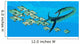 Elasmosaurus Hunts School Bocaccio Wall Decal