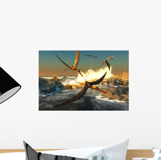 Flock Anhanguera Pterosaurs Catch Wall Decal