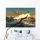 Flock Anhanguera Pterosaurs Catch Wall Decal