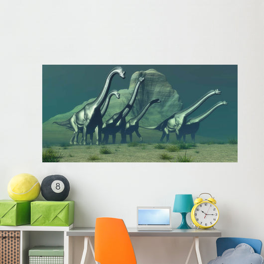 Herd Brachiosaurus Dinosaurs Pass Wall Decal