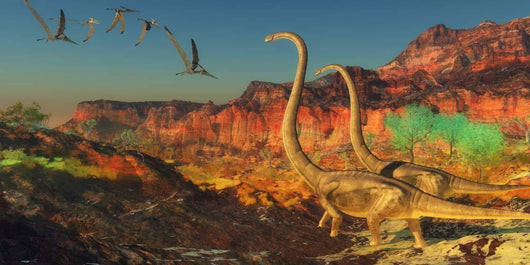 Flock Pterosaurs Fly past Wall Decal