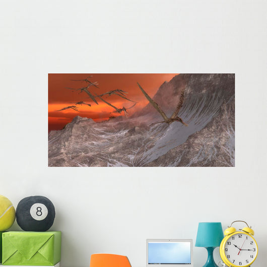 Flock Zhenyuanopterus Flying past Wall Decal