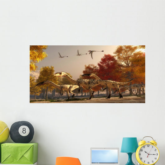 Three Eudimorphodons Fly above Wall Decal