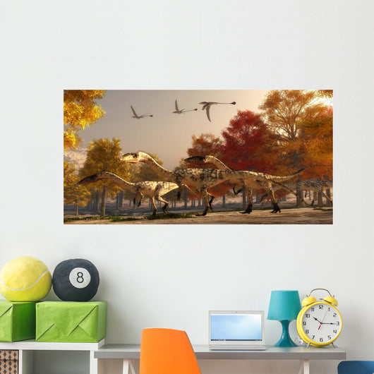 Three Eudimorphodons Fly above Wall Decal