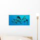 Group Ichthyosaurs Swimming Prehistoric Wall Decal