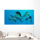 Group Ichthyosaurs Swimming Prehistoric Wall Decal