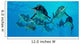 Group Ichthyosaurs Swimming Prehistoric Wall Decal