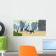 Mamenchisaurus Dinosaur Herd Grazing Wall Decal