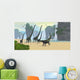 Mamenchisaurus Dinosaur Herd Grazing Wall Decal
