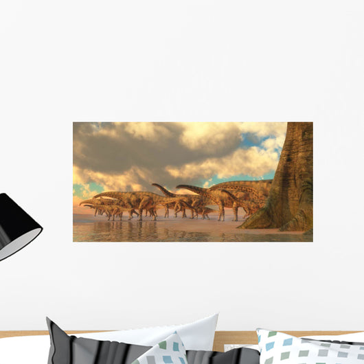 Herd Spinosphorosaurus Wall Decal