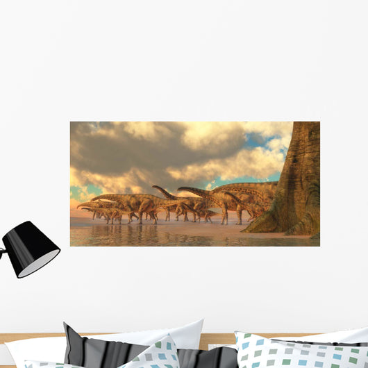 Herd Spinosphorosaurus Wall Decal
