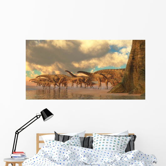 Herd Spinosphorosaurus Wall Decal