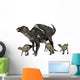 Maiasaura Dinosaur with Offspring Wall Decal Design 1