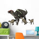 Maiasaura Dinosaur with Offspring Wall Decal Design 1