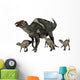 Maiasaura Dinosaur with Offspring Wall Decal Design 1