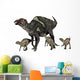 Maiasaura Dinosaur with Offspring Wall Decal Design 1