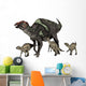 Maiasaura Dinosaur with Offspring Wall Decal Design 1