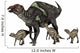 Maiasaura Dinosaur with Offspring Wall Decal Design 1
