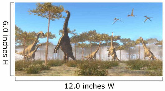 Brachiosaurus Herd Grazing Treetops Wall Decal