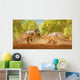 Two Diabloceratops Dinosaurs Fight Wall Decal