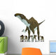Brachylophosaurus with Offspring Wall Decal Design 2