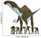 Brachylophosaurus with Offspring Wall Decal Design 2