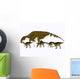 Brachylophosaurus with Offspring Wall Decal Design 1