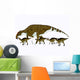 Brachylophosaurus with Offspring Wall Decal Design 1