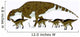 Brachylophosaurus with Offspring Wall Decal Design 1