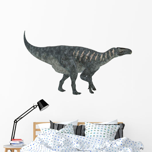 Iguanodon Dinosaur White Wall Decal Design 2