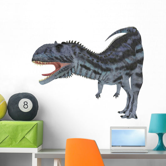 Majungasaurus Dinosaur White Wall Decal Design 2