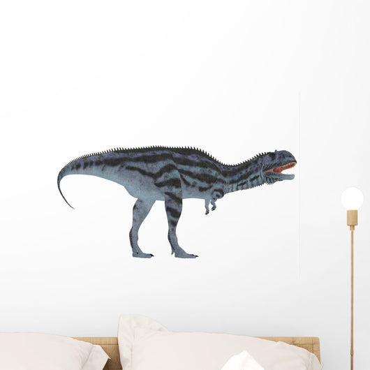 Majungasaurus Dinosaur White Wall Decal Design 1
