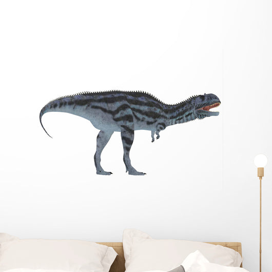 Majungasaurus Dinosaur White Wall Decal Design 1